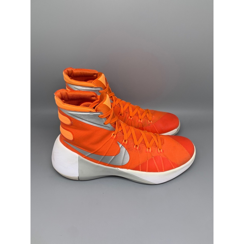 Nike Hyperdunk 2015 Orange Silver Basketball Shoes 749561-801 Men's Sz 11.5